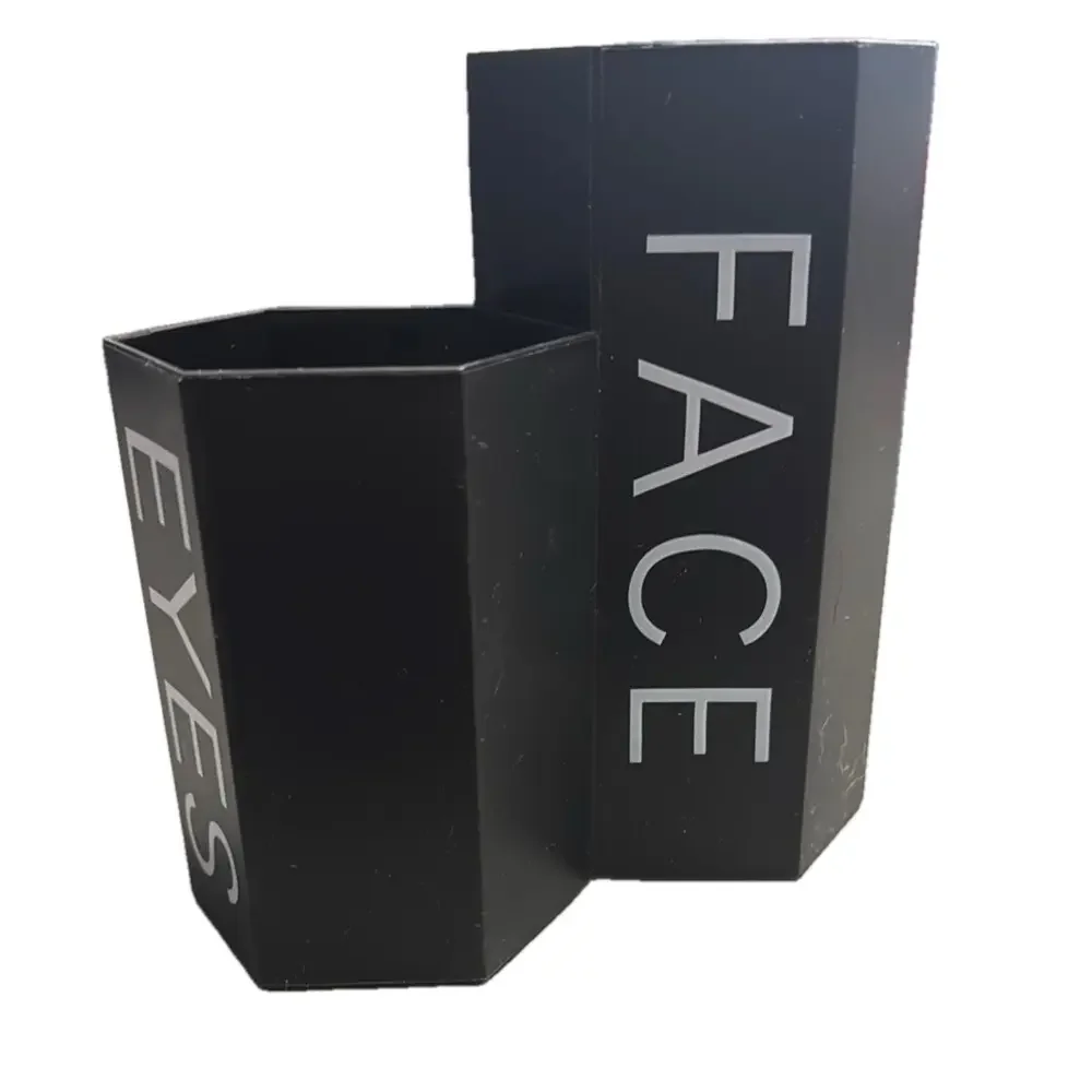 3/$20 Lips Eyes Face Black Honeycomb Makeup Organizer NWT